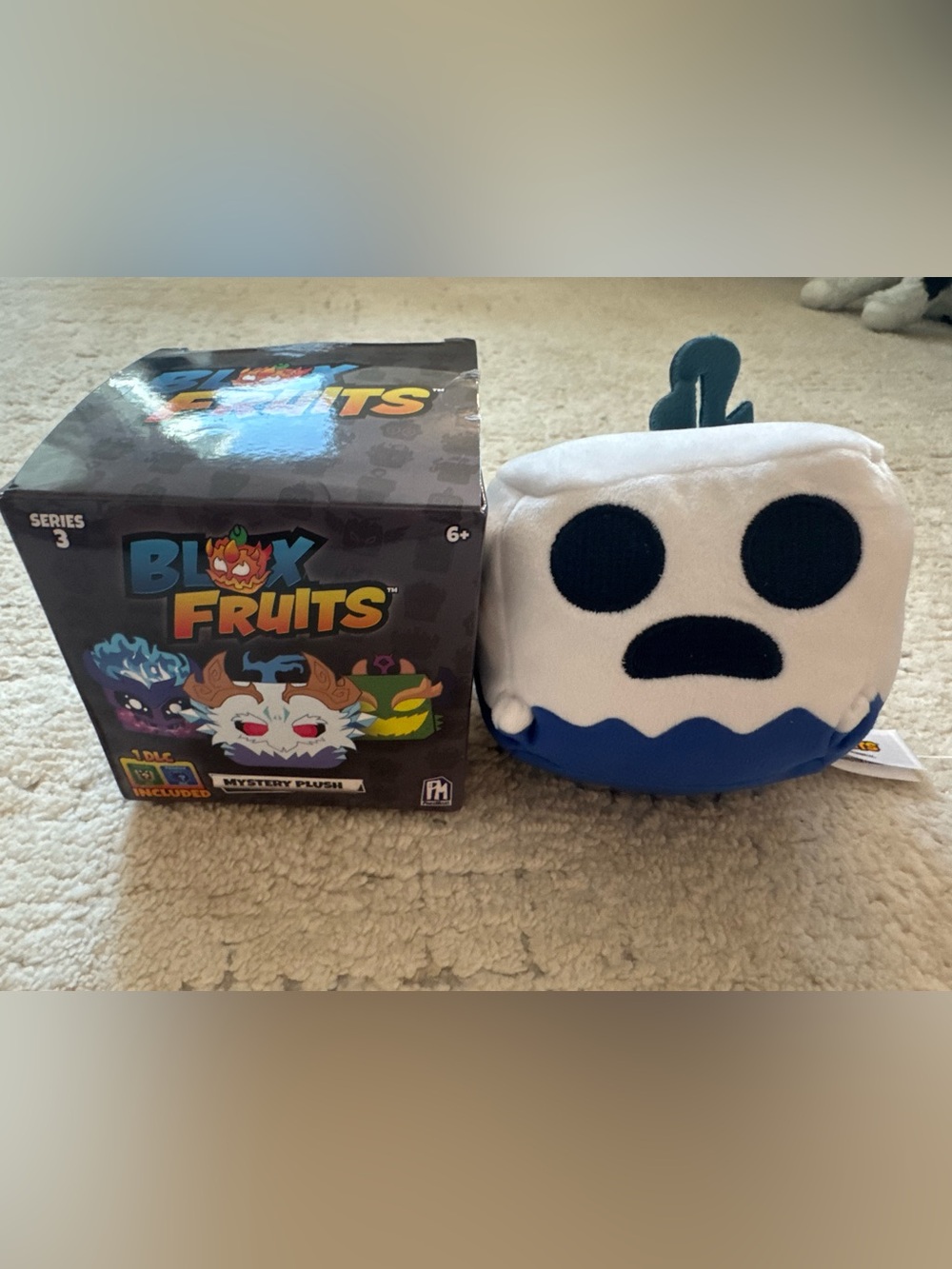 Blox Fruits Mystery Plush Toy Series 3 - blue and white ghost stuffed animal. 4”